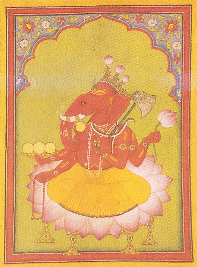 Basohli miniature from around 1730, in the Indian National Museum, Delhi