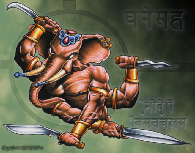 Warrior Ganesha, by Eric Hilliker